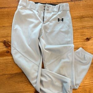 Boys Under Armour Light Gray Baseball Pants